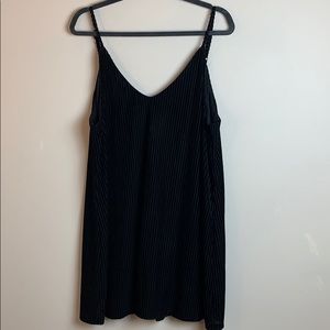 Wild Fable Black Ribbed Velvet Dress
